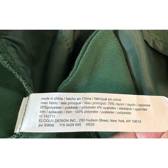 Eloquii Womens Pants Green Size 16 Dress Pant Career Office Work Rayon Blend NWT - Picture 5 of 12